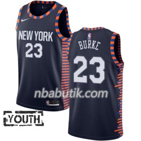 NBA Børn Trøje New York Knicks Trey Burke 23 2018-19 Nike City Edition Navy Swingman